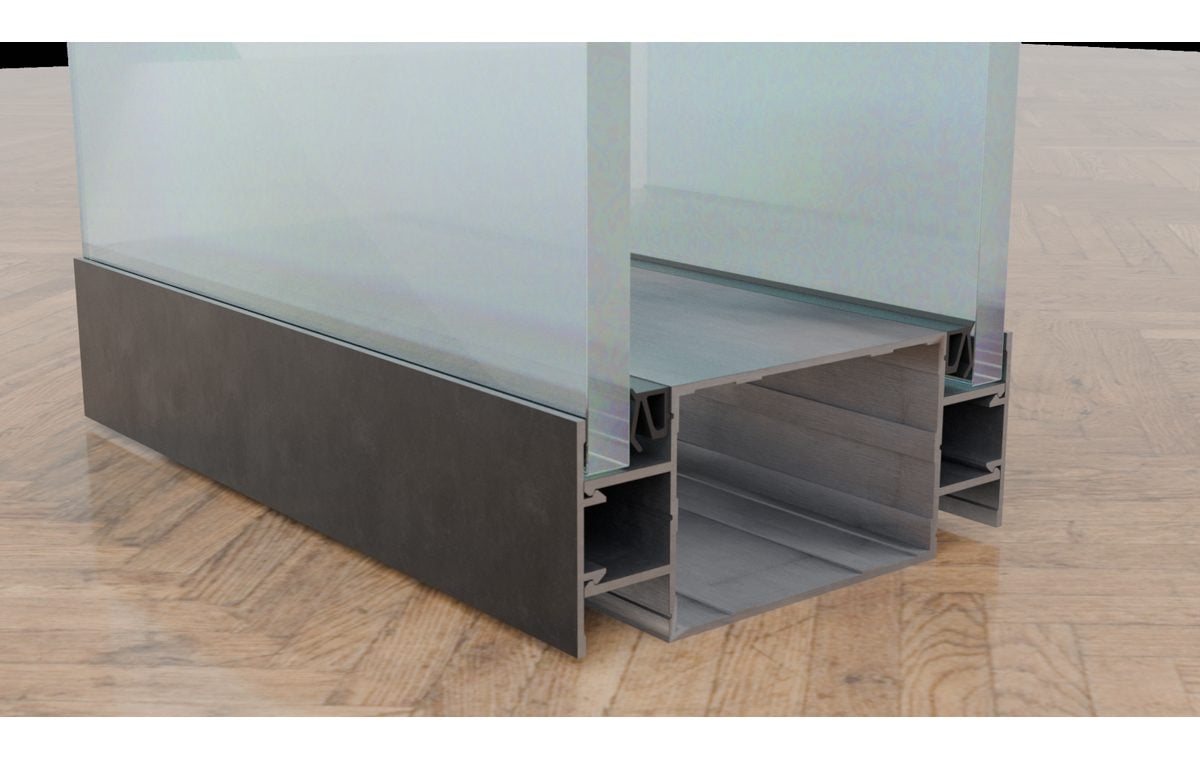 Профиль алюминиевый OFFICE Standart 77×32 мм в разрезе