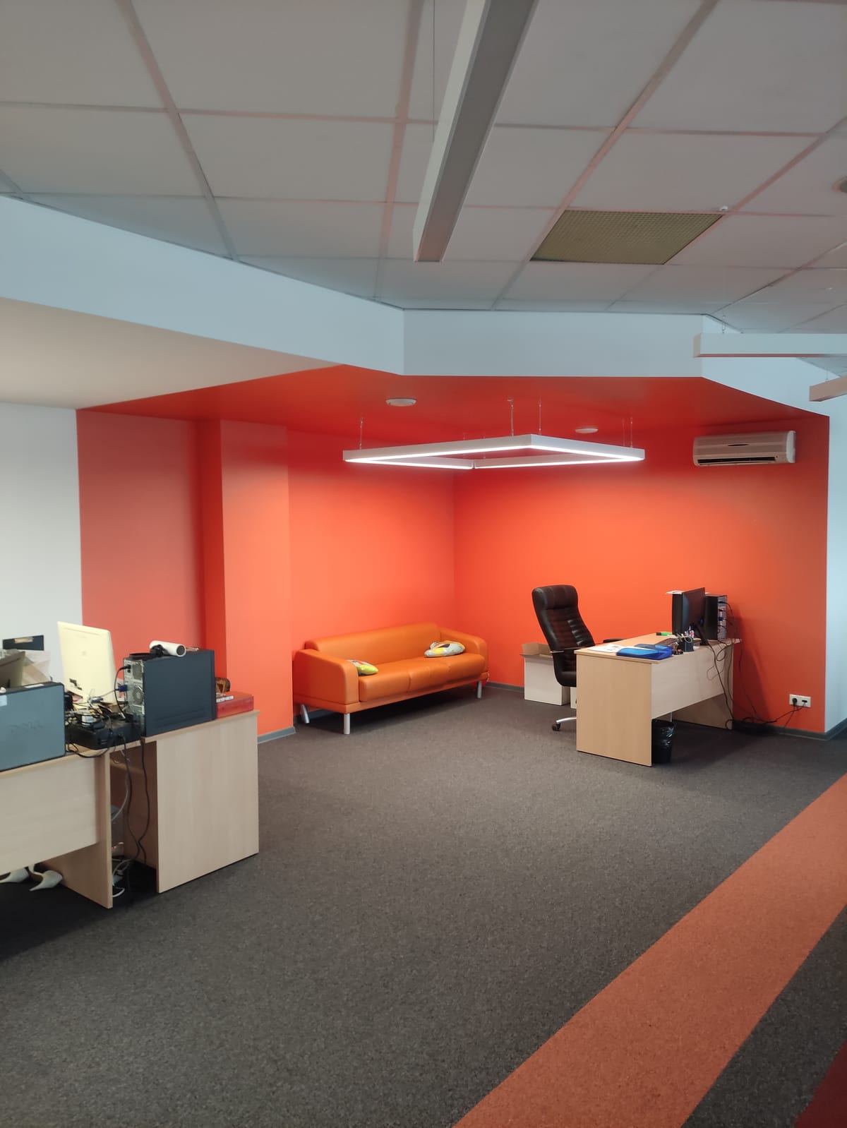 Этап 1: офис до монтажа перегородок — открытое пространство