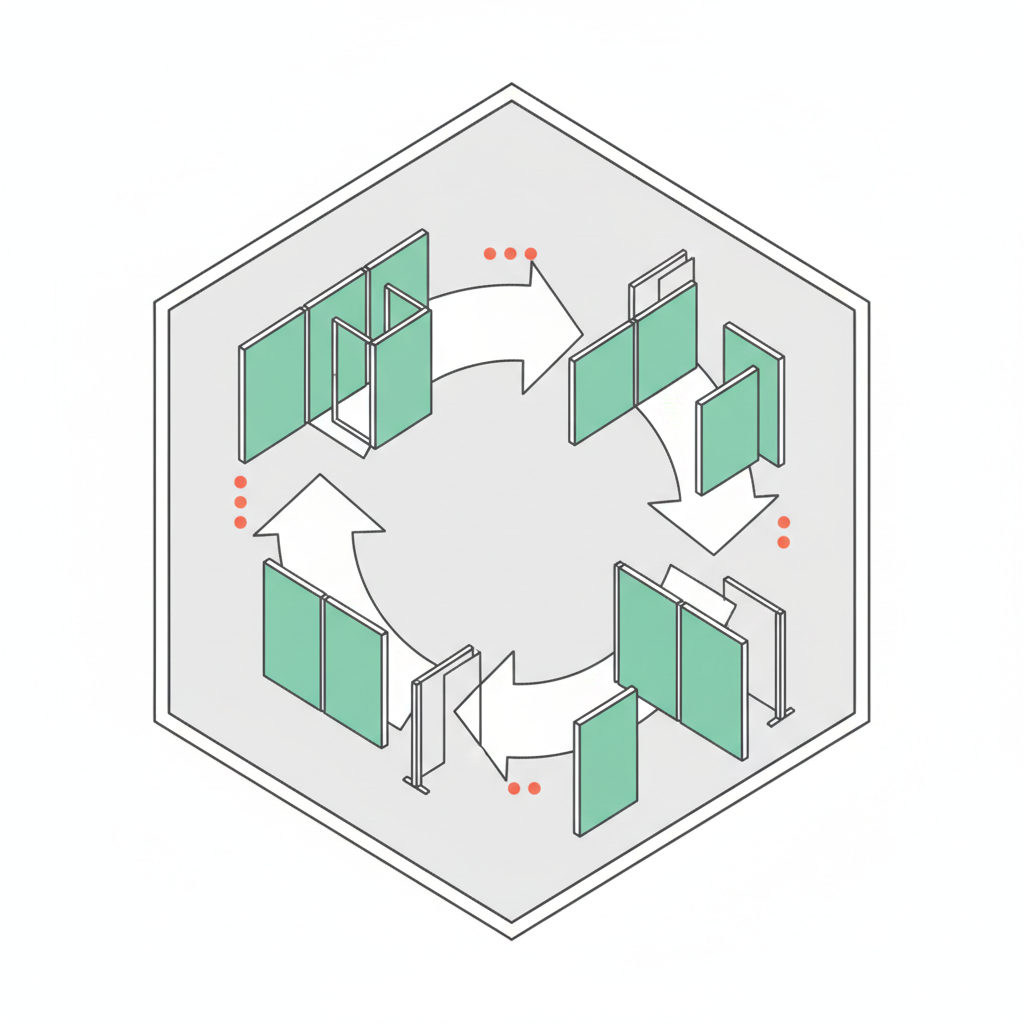 Принцип модульного офиса — гибкая перестройка планировки